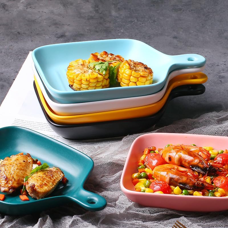 Coolcapis Black & White Ceramic Bake & Serve Set – Modern 2-Piece Oven Safe Baking Dish Set, Elegant Oven-to-Table Gift Set - Image 3